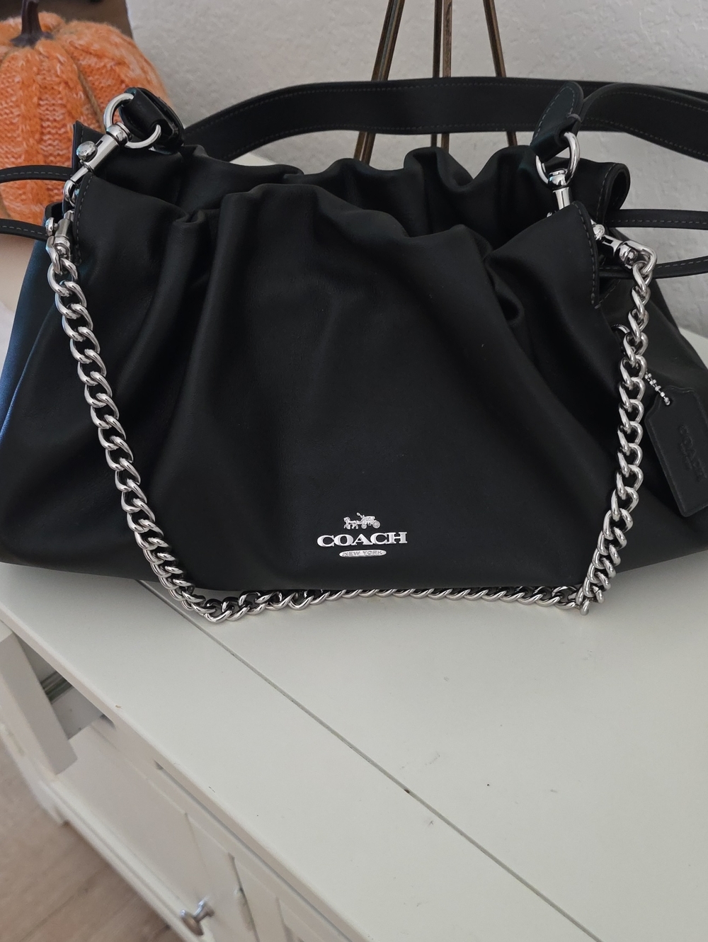Coach Faye Large Shoulder Bag In Black